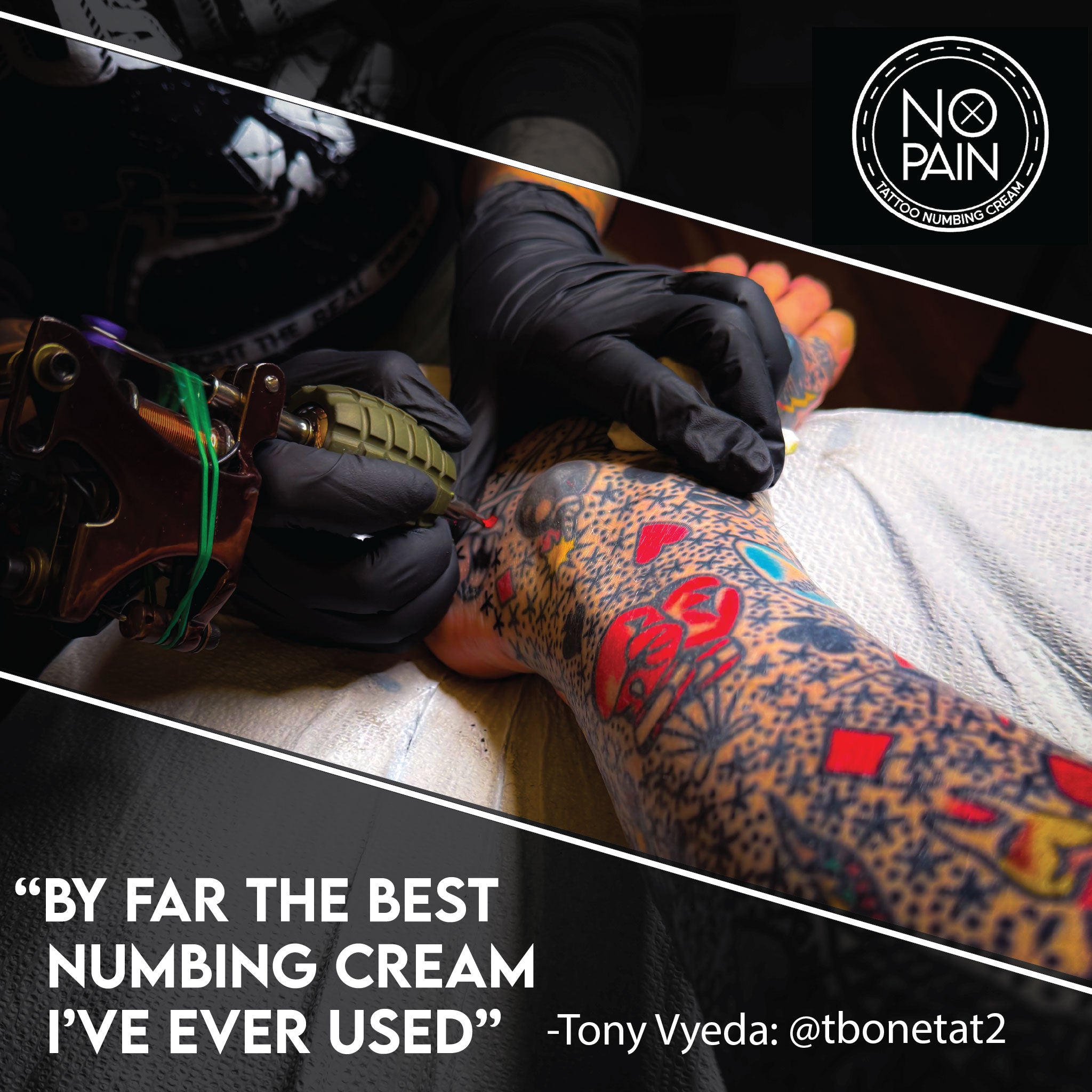 No Pain Tattoo Numbing Cream (90%) - Long Lasting Relief for Painless Tattoos (30g | 1 oz) - No Pain Tattoo